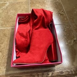Red High Heel Boots