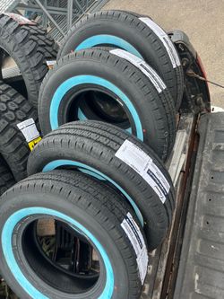 Set of 4 New 235/75r15 Whitewall tires