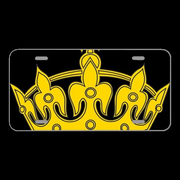 License Plate Novelty Car Front Crown Symbol Design Decoration King