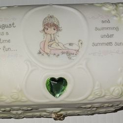 Precious Moments Trinket Box August 
