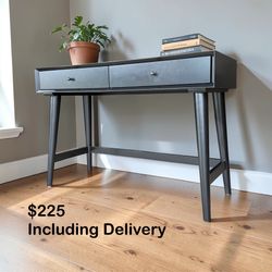 Living Spaces Black Modern Writing Desk – FREE Delivery