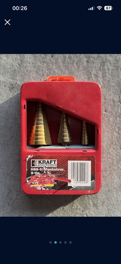 Titanium high-speed steel step drill bits