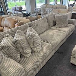 Lindyn Fog 3-Piece Sectional Sofa 🍒 Fast Delivery,  Finance Available 