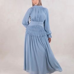 Baby Blue Modest Dress