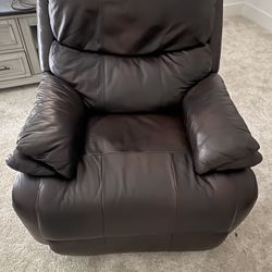 Brown Faux Leather Recliner