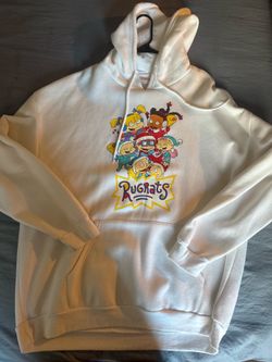 Nickelodeon Rugrats character graphic white hoodie sweatshirt.