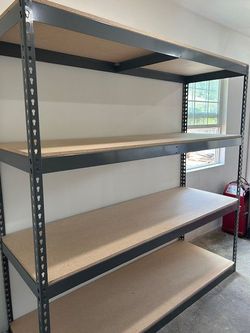 Garage Shelving 72 in W x 24 in D Boltless Supply Office 4 Tier Storage Racks Delivery Available