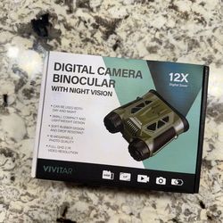 Vivitar Digital Camera Binoculars Night Vision 12x 16MP 2.7K Compact