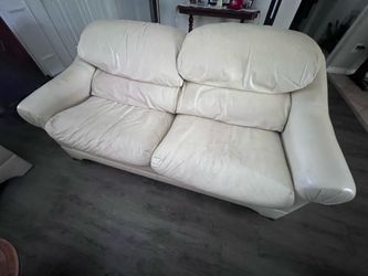 Leather couch and love seat