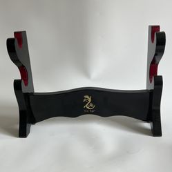 Decorative Two Tier Sword Display Wall Mount Katana Hanger Stand Samurai Classic