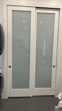 2 Woodgrain Sliding Doors