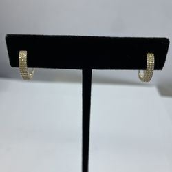 10 K Gold Diamond Earrings. New.