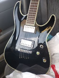 Schecter C-1 Elite Electric Guitar - gloss black - Korea