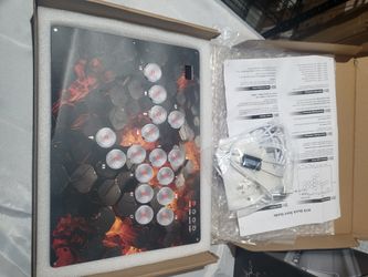 Arcade Stick Game Keyboard R13, Leverless Controller Arcade Stick with Turbo & Custom RGB, Silent All-Button Arcade Controller Street Fight for...