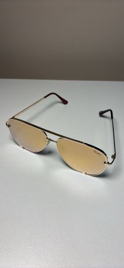 Quay High Key Mini Gold Aviator Frame / Gold Lenses Sunglasses
