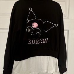 Embroidered KUROMI Sweater Shirt