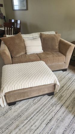 Macy's sofa, loveseat, and ottoman