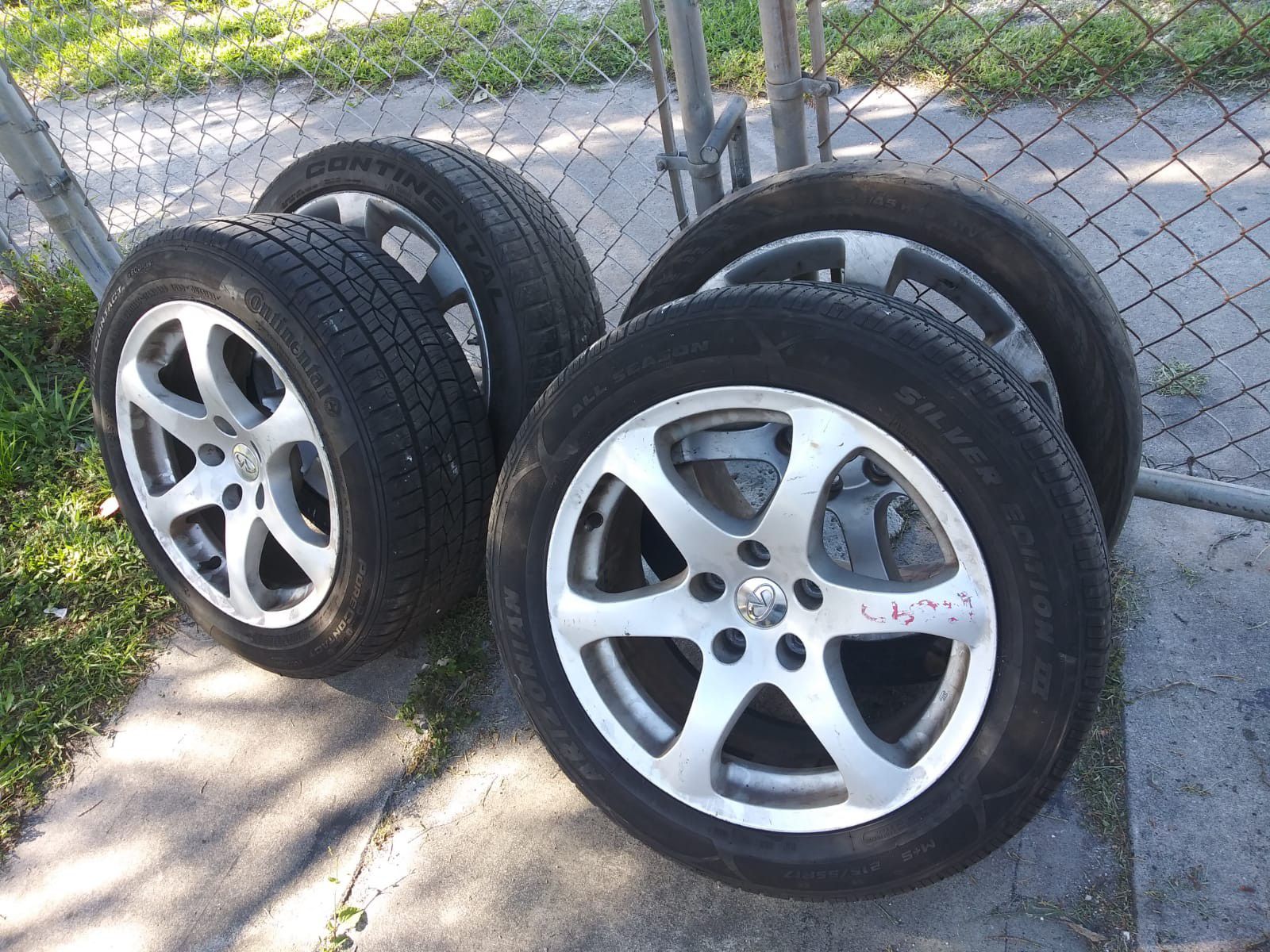 G35 infinity rims and tires 2003 2007