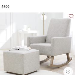 Pottery Barn Rocking Chair with ottoman