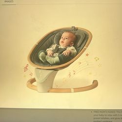 NEW Baby Swings for Infants. Baby Swing for Newborns Boys Girls with 5 Swing Speeds Timing Function & Music, Portable Infant Swing.