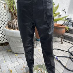 Women’s Black Faux Leather Pants High-waisted Straight XXL Plus Size Pants Shein