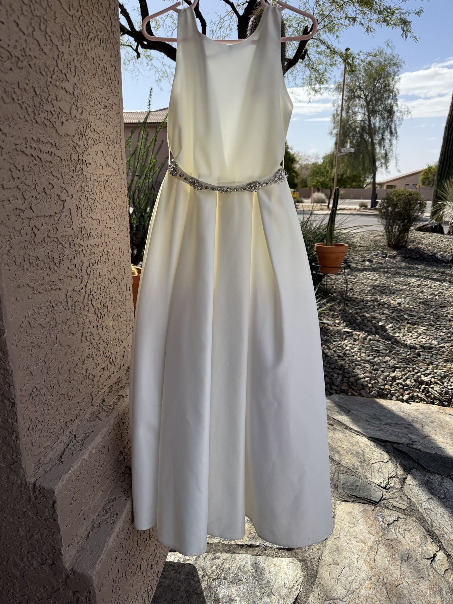 Flower Girl Dress And Basket- Size 6/7.