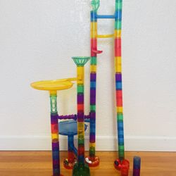 Marble Run Kids Toy Toddler Construction Building Toys Glass Marble Maze