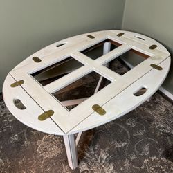 White Farmhouse Look Butler's Tray Coffee Table