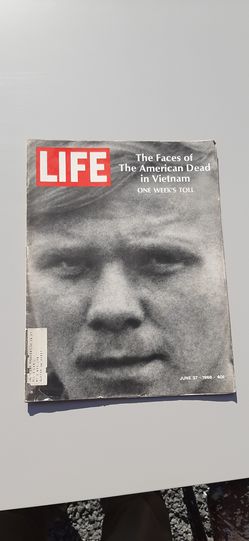 June 27, 1969 Life Magazine, The Faces of The Dead in Vietnam , one week Toll