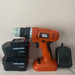 BLACK+DECKER GC01440 14.4V Cordless Drill Set 2 NiCd Batteries Charger