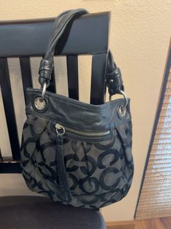 Authentic Coach Op Art Signature Hobo Bag