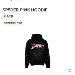 Sp5der Pink  Hoodie X Young Thug Black