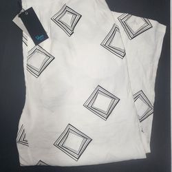 Shana Apparel Geometric White and Black Pants