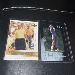 2001 Upper Deck #109 Jack Nicklaus SP Authentic Golf Sergio Garcia Shot Makers Card #S3 Golf Masters Lot x2 