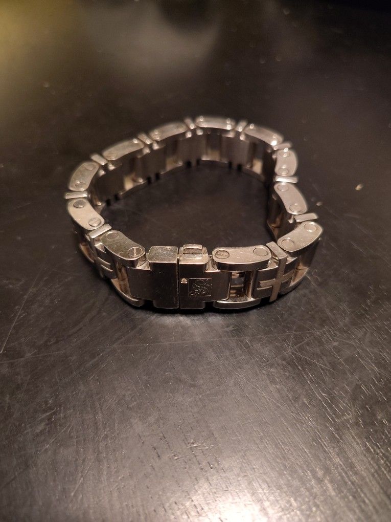 Russell Simmons Stainless Steel Cross Bracelet 