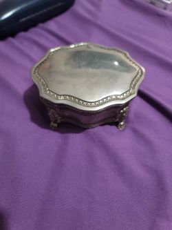 Heavy Silver Box With Lion Legs