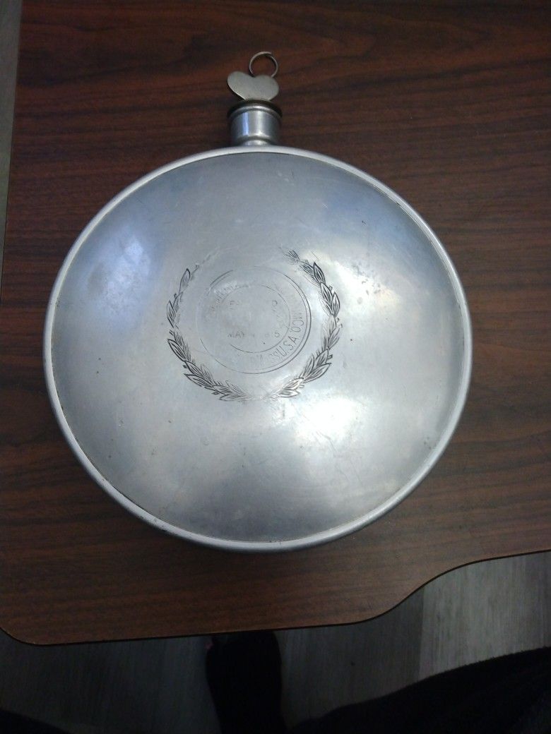 vintage PALCO pressed aluminum canteen,1915 