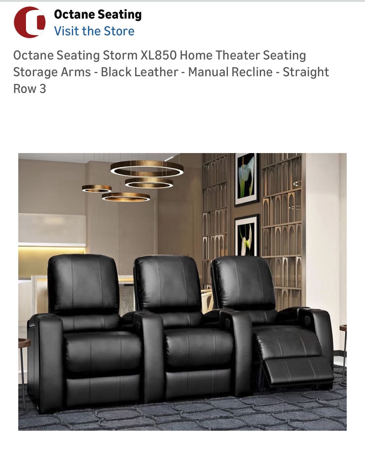 Octane Storm XL850 Movie Theater Seats (3)