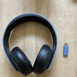 Sony PlayStation Gold Wireless Headset - Uncharted 4 Limited Edition in Gray Blue With USB dongle