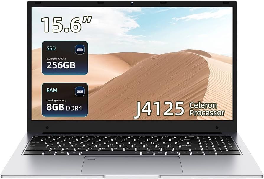 2024 Newest 15.6'' Windows Laptop, Intel Celeron Processor(up to 2.7GHz), 8 GB RAM, 256 GB Storage,Celeron J4125 Processor with Windows 11 IPS FHD Dis