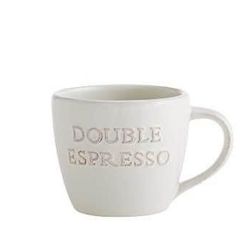 5 Pottery Barn Rhodes Coffee Double Shot Espresso Glazed Stoneware Mugs