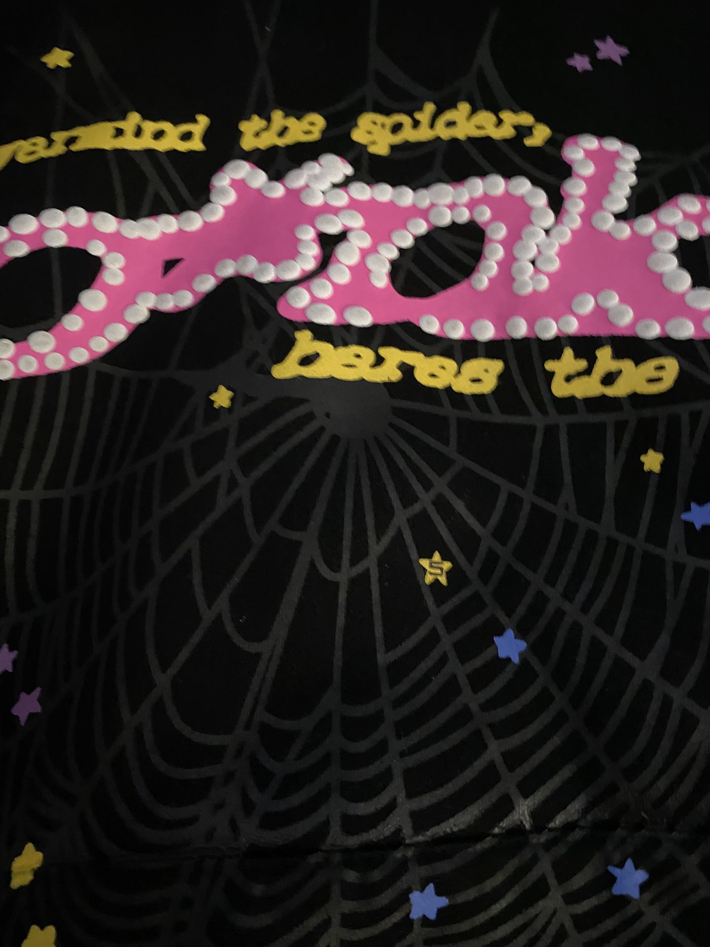 spider hoodie with puff print