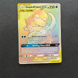 Slowpoke & Psyduck GX Rainbow Rare Pokémon Card