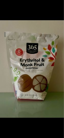 365 Whole Foods Erythritol & Monk Fruit Sweetener 2lb factory-sealed, exp 2029