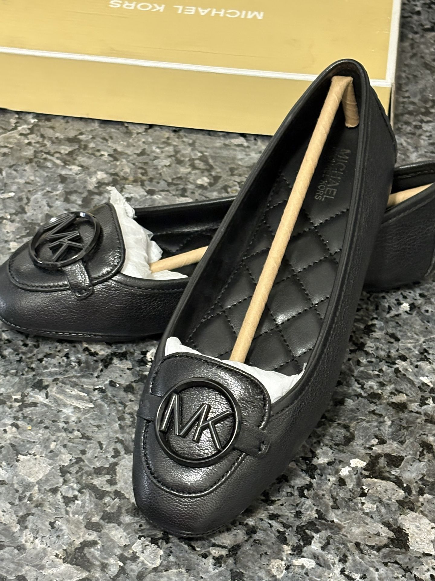 Michael Kors Lillie Moc Black Flats – Size 6 Women