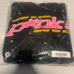 Black&P*nk Sp5der Hoodie🕸️ Size:M