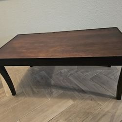 Espresso Brown Wood Coffee Table