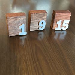 Table numbers 1 To 15