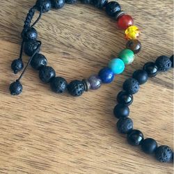 Chaka bracelet lava stones,  100 pcs make an offer