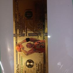 MICHAEL JORDAN 24K 100 DOLLAR